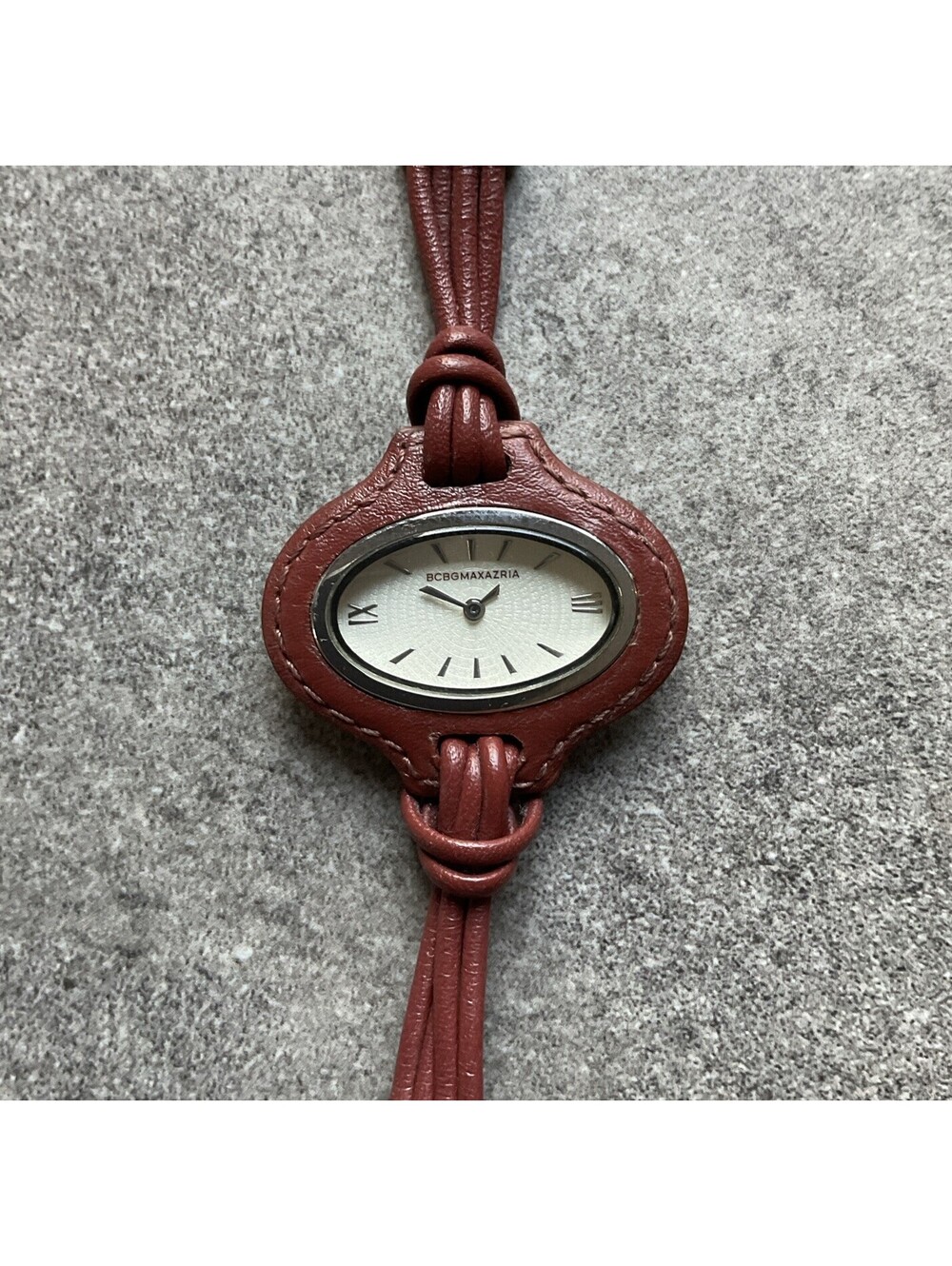 BCBG MAXAZRIA Women’s Watch 35mm Case Brown Leather Band A3